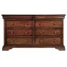 Normandie 4 + 4 Wide Chest Of Drawers Mahogany 