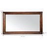 Normandie Wall Mirror Mahogany Dimensions