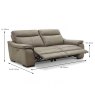 Vincenzo 3.5 Seater Electric Reclining Sofa With USB Charging Port Leather Category 20 Dimensions