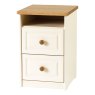 Benedict Zen Creme Oak Trim 2 Drawer Bedside Locker