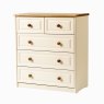 Benedict Zen Creme Oak Trim 3 + 2 Chest Of Drawers