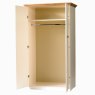 Benedict Zen Creme Oak Trim Double Wardrobe