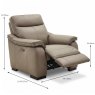 Vincenzo Manual Reclining Armchair Leather Category 20 Dimensions