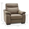 Vincenzo Armchair Leather Category 20 Dimensions