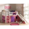Vipack Pino Mid Sleeper Bed With Slide White Lifestyle Girl
