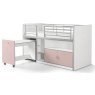 Vipack Bonny Mid Sleeper With Pull Out Desk Light Pink Front