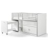 Bonny Mid Sleeper With Pull Out Desk White