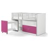 Vipack Bonny Mid Sleeper With Pull Out Desk Fuchsia Front