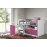 Vipack Bonny Mid Sleeper With Pull Out Desk Fuchsia Lifestyle