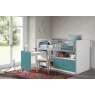 Vipack Bonny Mid Sleeper With Pull Out Desk Turquoise Lifestyle