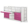 Vipack Bonny Mid Sleeper With Slide Out Desk Fuchsia Front