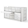 Bonny Mid Sleeper With Slide Out Desk White