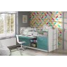 Vipack Bonny Mid Sleeper With Slide Out Desk Turquoise Lifestyle