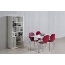 Lene 4 Person Rectangle Dining Table + 4 Red Marcus Chairs