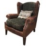 Constable Armchair Galveston Bark Leather Only & Fabric 4 Coco Olive Only