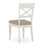 Freeport X Back Dining Chair With Grey Faux Leather Sead Pad