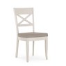 Freeport X Back Dining Chair With Grey Faux Leather Sead Pad