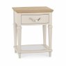 Freeport 1 Drawer Lamp Table Pale Oak & Antique White