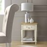 Freeport 1 Drawer Lamp Table Pale Oak & Antique White