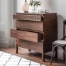 Jaipur 4 Drawer Chest Brown W:100cm D:46cm H:104cm