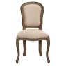 Georgia Dining Chair Fabric Natural & Rustic Brown Front