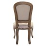 Georgia Dining Chair Fabric Natural & Rustic Brown Back