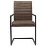 Daintree 6 Person Oak Effect Dining Table + 4 Suffolk Dining Chairs Brown Faux Leather