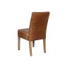 Colin Dining Chair Faux Leather Brown Rear View