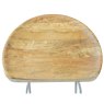 Re-Engineered Tractor Seat Bar Stool Oak Top View