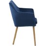 Nora Caver Dining Chair Fabric Blue Side View