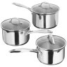 Stellar 7000 3 Piece Saucepan Set With Stainless Steel Lids