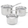Stellar 7000 3 Piece Saucepan Set With Stainless Steel Lids