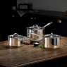 Stellar 7000 3 Piece Saucepan Set With Stainless Steel Lids Lifestyle
