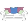 Oceanus 2 Seater Scatter Back Sofa Fabric C