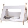 WOOOD Tipi Shaped Single (90cm) Bed White