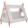 WOOOD Tipi Shaped Single (90cm) Bed White