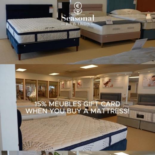 Sleep easy & treat yourself! 💤 Get a 15% Meubles Gift Card when you buy a full-price mattress or d...