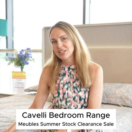 Hello, gorgeous 👋✨ How stunning is the Cavelli Bedstead in soft grey fabric? With graceful curve...